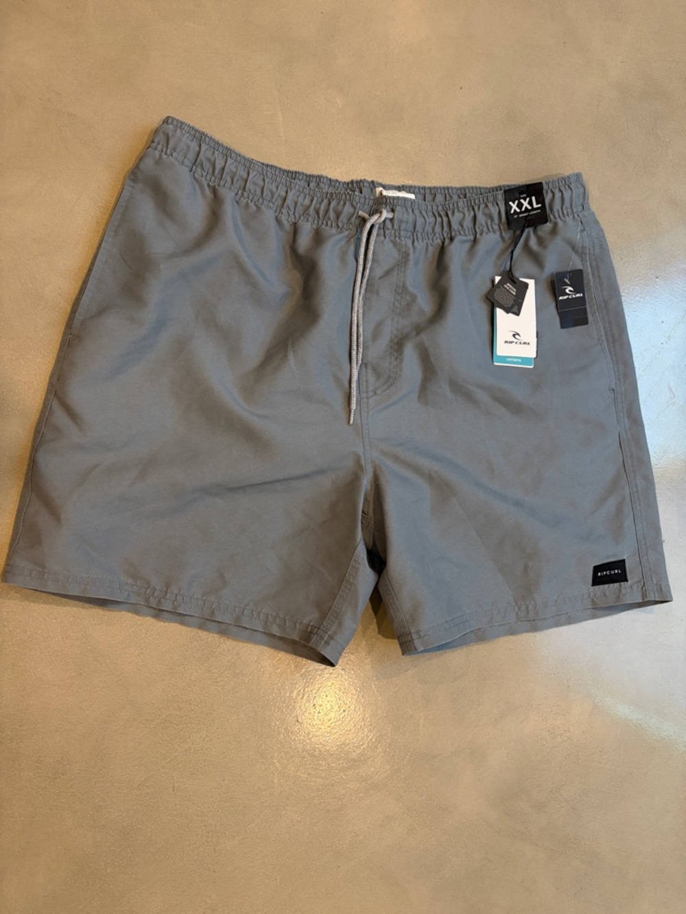 Rip Curl Men’s Gray Elastic Waist Swim Trunks